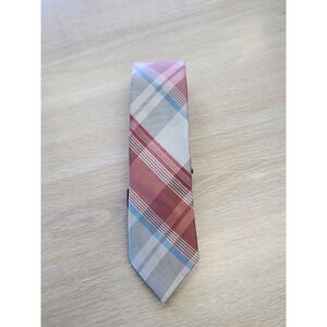 Express 100% Silk Tie Gray Blue Pink & White Stripe Men Neck Tie NWT
